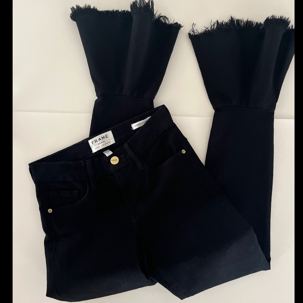 Frame Denim Le Skinny Jeanne Black size 23